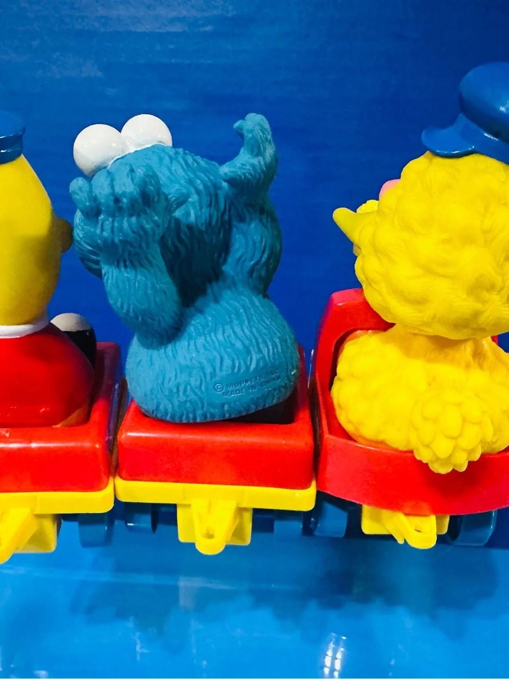 Sesame Street Muppet Train Set Big Bird, Cookie Monster & Bert 1989 Vintage